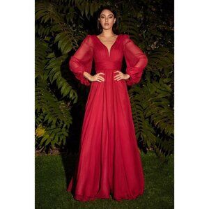 Cinderella LONG SLEEVE CHIFFON DRESS MultiSizes CD0192